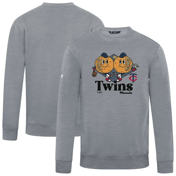 Men's-Levelwear  Gray Minnesota Twins Zane Ballpark Food Pullover Sweatshirt