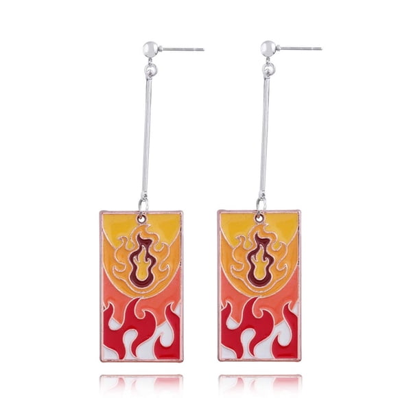 Aretes SONGCHANGJEWELRY Rengoku Anime Cosplay Kimetsu
