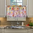 thumbnail image 5 of Coolnut Floral Kitchen Curtains 2 Panels, UV Protected Tier Curtains Half Window Curtains for Guest Room Bathroom Sink Laundry Room Basement,24"x 27", 5 of 6