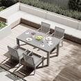 thumbnail image 6 of RoyalCraft 5 Pieces Patio Dining Sets, Aluminum Outdoor Dining Table with 4 Chairs, Outdoor Patio Dining Furniture Set with Removable Cushion for Lawn, Garden, Backyard, Gray, 6 of 8
