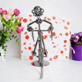 thumbnail image 2 of Retro Cyclists Model Iron Art Metal Bicycle Ornament A Man Riding Bike Statue Figurine for Home Library Desk Decoration, 2 of 5