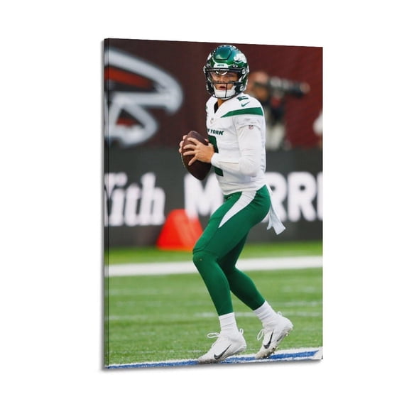 American Football Player Zach Wilson Celebrity Poster Poster Album Cover Posters for Bedroom Wall Art Canvas Posters Music Album Cover Poster