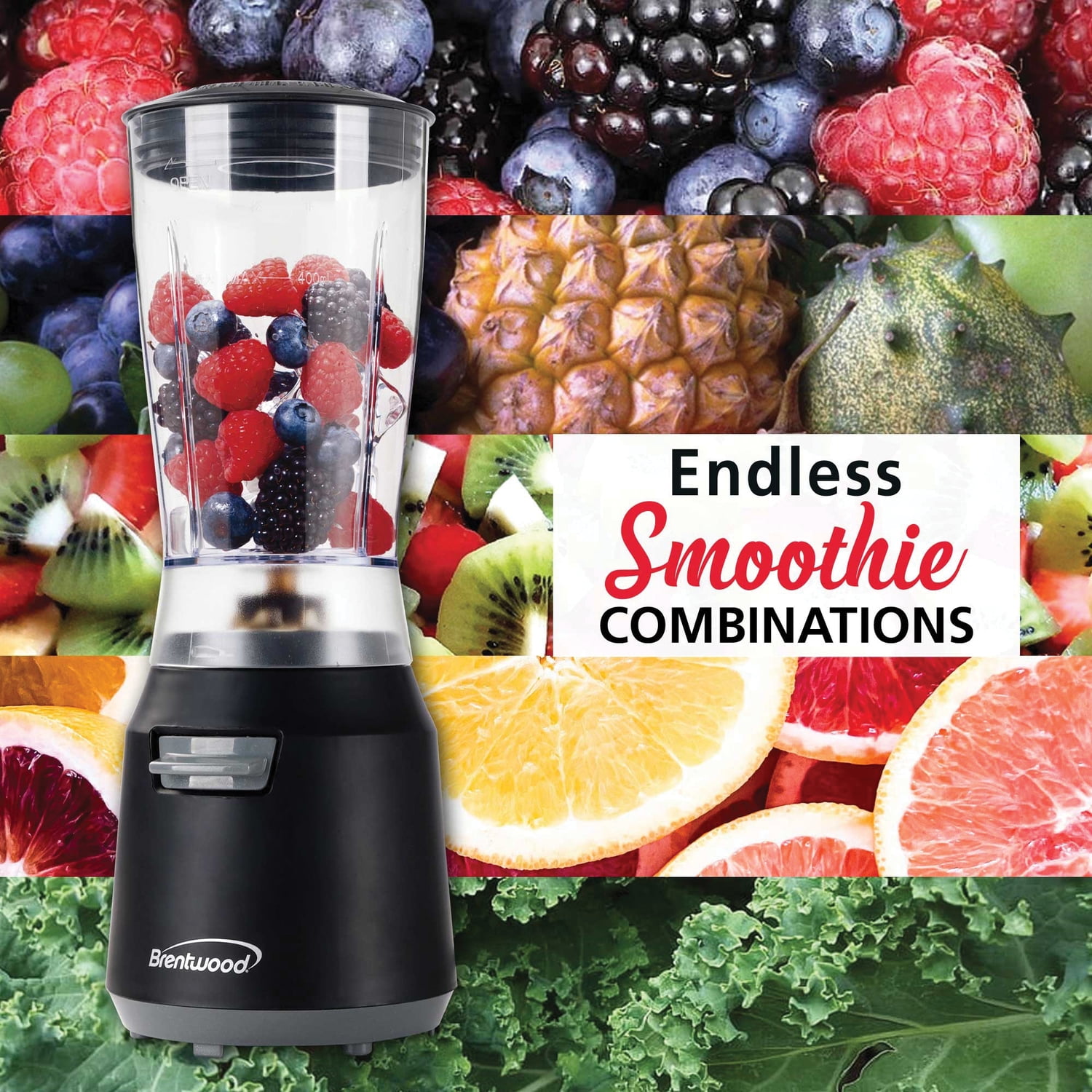 Brentwood 180 W 14 oz Personal Blender, Black/Gray