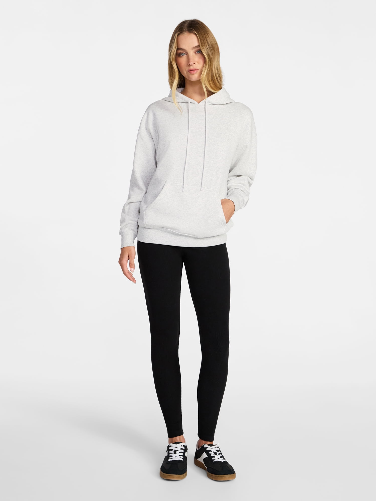 No Boundaries Essential Fleece Hoodie, Women's Sizes XXS-XXL