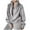 Grey, variant on Track Suits for Women Set Lapel Collar Half Zip Sweatshirt and Jogger Sweatpants 2 Piece Matching Sweatsuit Lounge Set