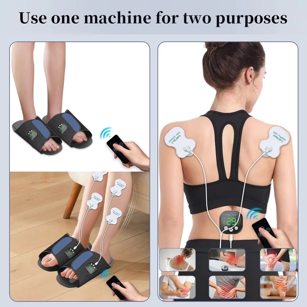 Foot Mat Electronic Foot Massager 10 Modes USB Rechargeable Relaxation Muscle Shoe