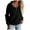 Black, variant on Oversized Hoodiec Sevevn Women's Hooded Long Sleeved Loose Fitting Pullover Casual Sweatshirt