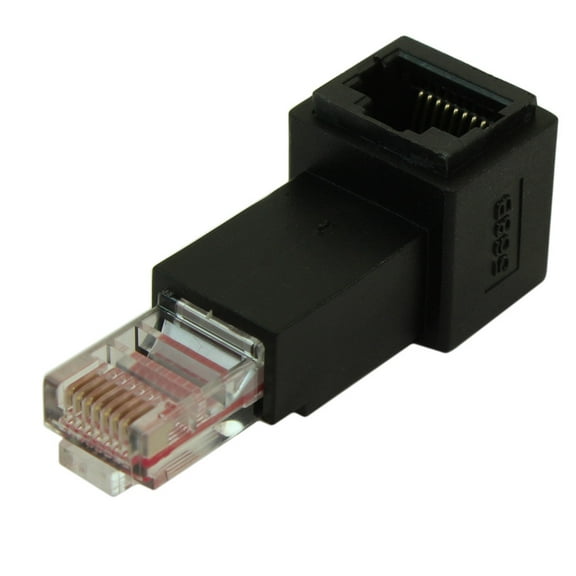 RJ45 CAT6 Ethernet UP FACING Angle Adapter Male/Female