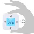 thumbnail image 3 of Despertador digital con temperatura, sin tictac, temporizador, blanco Afortunado Sencillez, 3 of 5