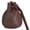 Dark Brown, variant on Leather Pouch Drawstring Storage Bag for Coins and Dice, Dark Brown