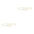 thumbnail image 3 of Sonducket Cinturón de cintura Estilo simple Cinturones de accesorios de moda para vestidos de mujer Marrón claro Blanco 2piezas, 3 of 6