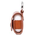 thumbnail image 2 of Premium Leather Case for Apple Airpods Pro (2019) & Pro 2 (2022) Genuine Leather with Button Lock and Metal Buckle Ring Cute Mini Purse Style - Purse Pro Wood Brown, 2 of 7