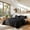 Black, variant on URBANLIFE Twin Comforter Set , All Season Fluffy Down Alternative Bedding , Breathable 2 Piece Reversible Bed Set with Reinforced Stitching (68x90 Inch, 1 Pillow Shams, Black)