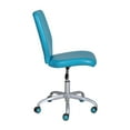 thumbnail image 5 of Mainstays Mid-Back Office Chair with Matching Color Casters, Teal Faux Leather, 5 of 6