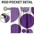 thumbnail image 5 of Contemporary Medieval Geometric Washable Blackout Curtains, Circle Circle Mosaic Dots Extra Wide Kitchen Curtains, Soft Feel Easy to Clean Window Treatments for Living Room Bedroom-W84xL84in, 5 of 6