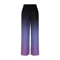 thumbnail image 2 of Bixock Summer Plus Size Pants for Women Print Drawstring High Waist Wide Leg Pants Loose Straight Legs Pants Workout Sport Loungewear Beach Vacation Casual Pants, 2 of 4