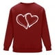 thumbnail image 4 of Ceisia Men's Regular-Fit Crew-Neck Double-Heart Hand-Drawn Printed Casual Sweatshirt Gift, 4 of 6