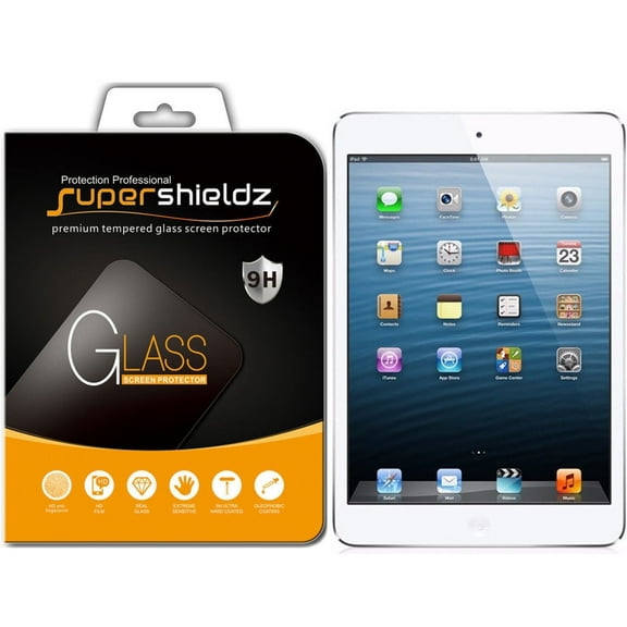 [2-Pack] Supershieldz Designed for Apple iPad Air / iPad Air 2 Tempered Glass Screen Protector, Anti-Scratch, Anti-Fingerprint, Bubble Free