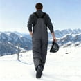 thumbnail image 4 of VKOYWKM Mens Ski Bibs Waterproof Insulated Snow Pants Athletic Fit Baggy Overalls Winter Warm Windproof Snowpants Outdoor Sports Ski pants with Pockets, 4 of 8