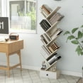 thumbnail image 4 of Costway 10-Tier Wooden Tree Bookshelf with Drawer Display Storage Organizer Rack Beige, 4 of 9