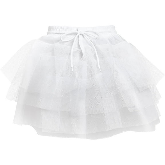 Niceauty 1Pcs Girls Tutu Underskirt Petticoat Gauze White Shaping For Birthday Parties