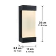 thumbnail image 5 of Artika Glacier Integrated LED Outdoor Wall Light Fixture Black, 5 of 7