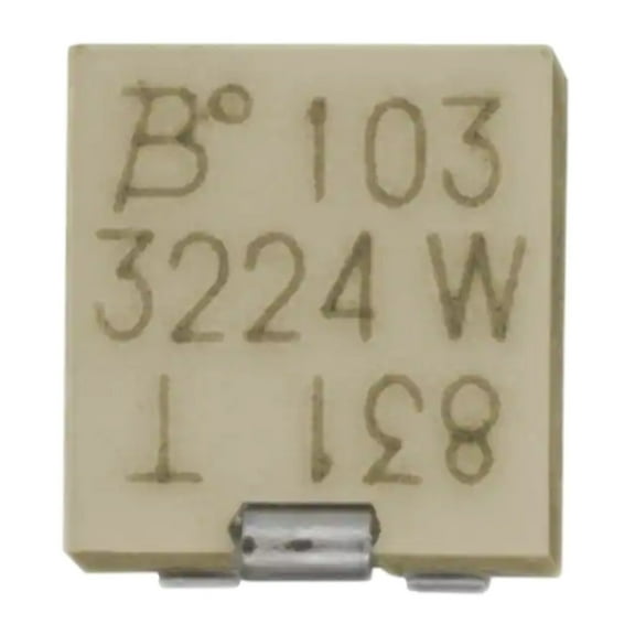 3224W-1-502E Trimmer Resistors 10% 5 kOhms 0.25W J Lead Surface Mount Square Cermet Sealed :RoHS, Cut Tape
