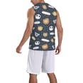 thumbnail image 2 of Naloa Cartoon Animals Basketball Jersey Reversible Men's Mesh Athletic Sports Shirts Training Practice S-4XLMedium, 2 of 6