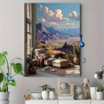 thumbnail image 4 of Wide Abstract Mountain Nature Canvas Print, Minimalist Landscape Art for Office Living Room Bedroom, 4 of 8