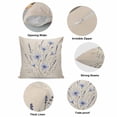 thumbnail image 6 of Throw Pillow Covers, Blue Daisy 16x16 Pillow Covers for Couch/Sofa/Bed, Farmhouse Country Botanical Flowers Blossom Decorative Square Linen Cushion Pillowcase for Home Decor, 6 of 9