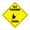 MultiColor, variant on SignMission X-FLY FISHING 12 x 12 in. Fly Fishing Crossing Zone Xing Sign
