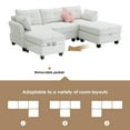 thumbnail image 5 of [VIDEO provided] [New] 92*63"Modern Teddy Velvet Sectional Sofa,Charging Ports on Each Side,L-shaped Couch with Storage Ottoman,4 seat Interior Furniture for Living Room, Apartment,3 Colors(3 pillows), 5 of 9