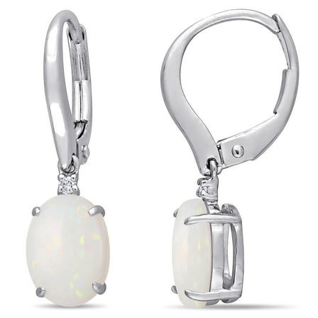 Everly Women's Opal 14k White Gold Earrings