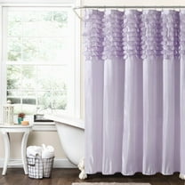 Lush Decor Micro Fiber Lillian Shower Curtain Lilac Single 72X72