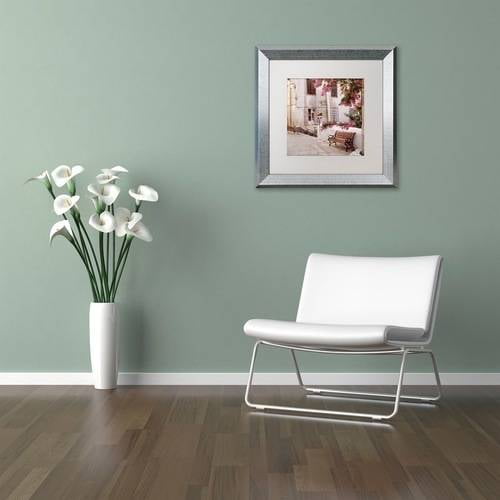 Trademark Fine Art "Provence I" Canvas Art by Alan Blaustein, White Matte, Silver Frame