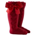 thumbnail image 1 of EDFBUYKRS Tout-Petits Bébé Enfants Filles Chaussettes Unies Jusqu'aux Genoux Bas Mi-Mollet Chaussette, 1 of 3