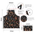 thumbnail image 7 of Halloween Skeletons and Pumpkins Apron-Garden Aprons for Women with Pockets-Cotton Linen Waterproof Kitchen Cooking Gardening Aprons Adjustable for Kitchen,Cooking,BBQ and Salon 32"x27", 7 of 7