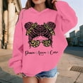 thumbnail image 2 of Little Girls Graphic Hoodie Long Sleeves Loose Fit Printed Casual Outerwear Top Sweatshirt Tops Size 5-6T , Pink, 2 of 9