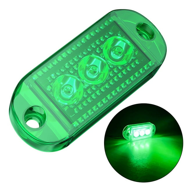 Bgsha Car LED Clearance Light Waterproof Side Marker Light DC 12-24V 2lines Universal Trucks Trailers Side Marker Lights Rear Lights