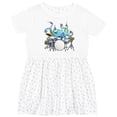 thumbnail image 3 of Inktastic Cute Blue Octopus Drumming Girls Toddler Dress, 3 of 5