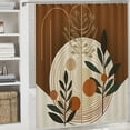 thumbnail image 6 of Orinice  Mid Century Abstract Boho Shower Curtain Set Retro Orange Shower Curtain Bathroom Set with Rugs Summer Shower Curtains for Bathroom with Carpet Bath Mat Toilet Rugs(Boho) 36x72, 6 of 7