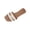 Brown, variant on Brown Womens Brown Pu Flat Sandals With A Shiny Metal Buckle And Square Open Toe For A Relaxed Casual Vibe