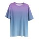 thumbnail image 4 of Mujeres Más Tamaño Manga Larga Tops Cuello Redondo Manga Corta Primavera Verano Camisa Básica Camiseta Superior Poliéster Ligero Suave Cómodo Más Tamaño Tops Casuales, 4 of 6