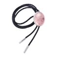 thumbnail image 3 of Cowgirl Bolo Tie Necktie PU Leather Rope Shirt Neck Ties Necklace Tie Clothing Pink, 3 of 9