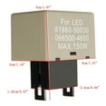thumbnail image 3 of BELOWSYALER Led Flasher Relays 8 Pin Turn Relays Flasher Relays for Led Light 81980-50030, 3 of 8