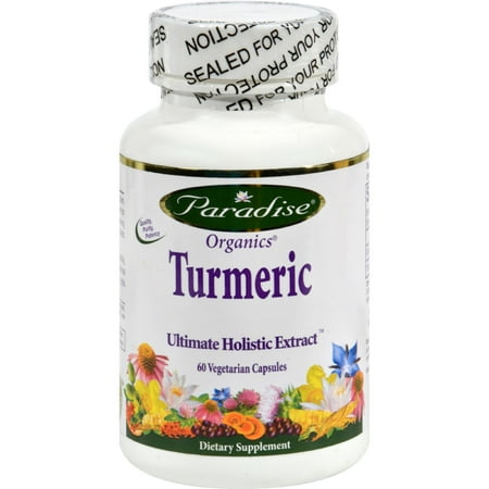 Paradise Herbs Essential Turmeric - 60 Vegetarian (Best Herbs To Lower Cholesterol)
