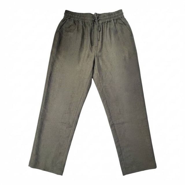 Pantalón George para Dama de Lino con Resorte y Jareta Verde Talla EG