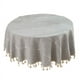 thumbnail image 2 of Ropa de Mesa RúStica de 59 Pulgadas para Mesas Redondas Sin Arrugas Al Aire Libre para Fiestas Manteles Bordados (Gris Entramado), 2 of 5