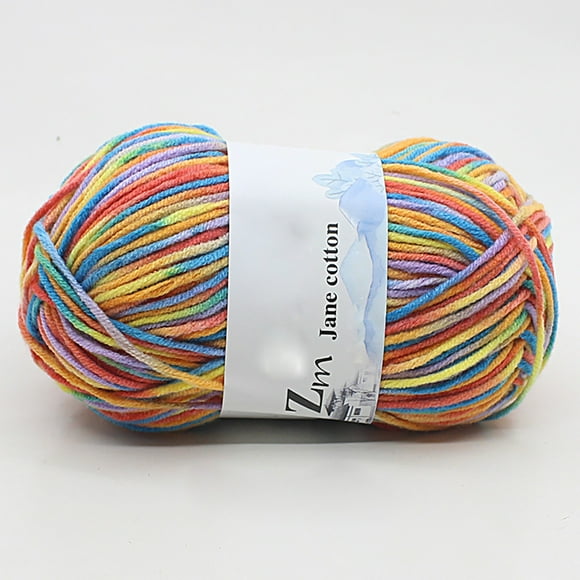 Bovemsi Clearance Milk Cotton Yarn Dyed With Patterns and Colors Medium Coarse Crochet Doll Baby Wool Hand Knitting