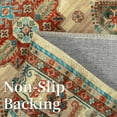 thumbnail image 4 of Hasoo 9' x 12' Large Boho Area Rug Washable Foldable Rug Soft Thin Rug Low Pile Non-Slip Rug Indoor Vintage Persian Rug for Living Room Bedroom, Beige, 4 of 5